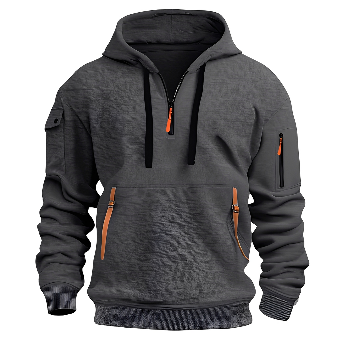 Norton - Sudadera con capucha resistente con media cremallera