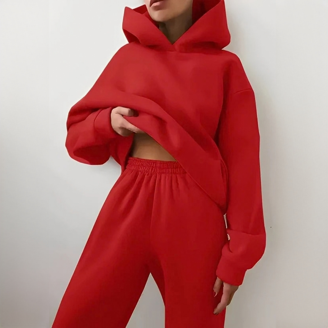 Adelia - Conjunto de sudadera con capucha acogedor y cálido