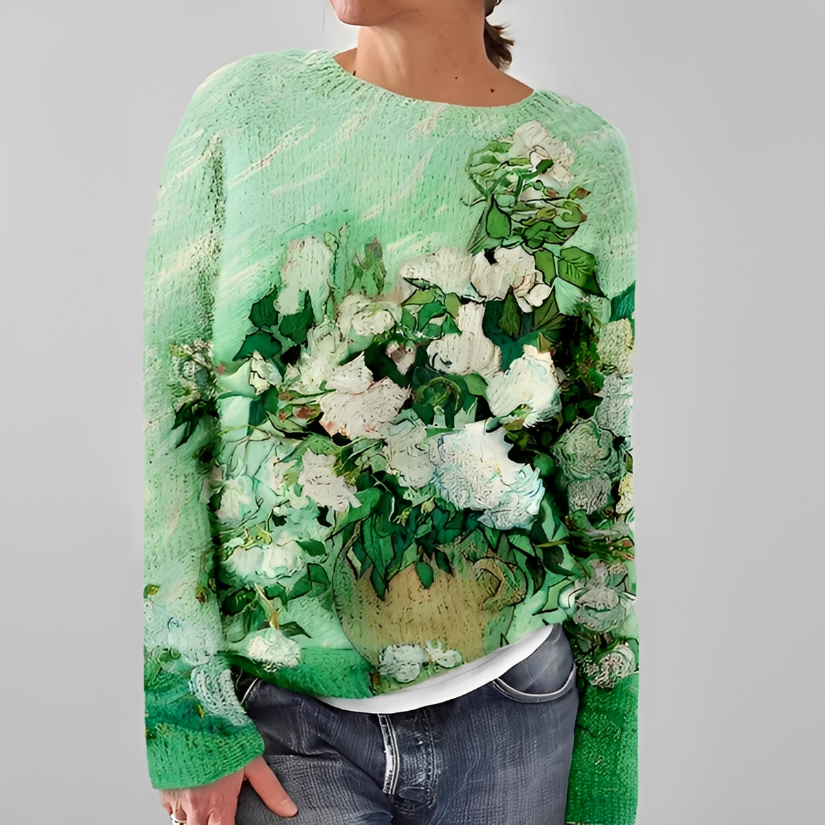 Liliane - Jersey elegante con cuello redondo