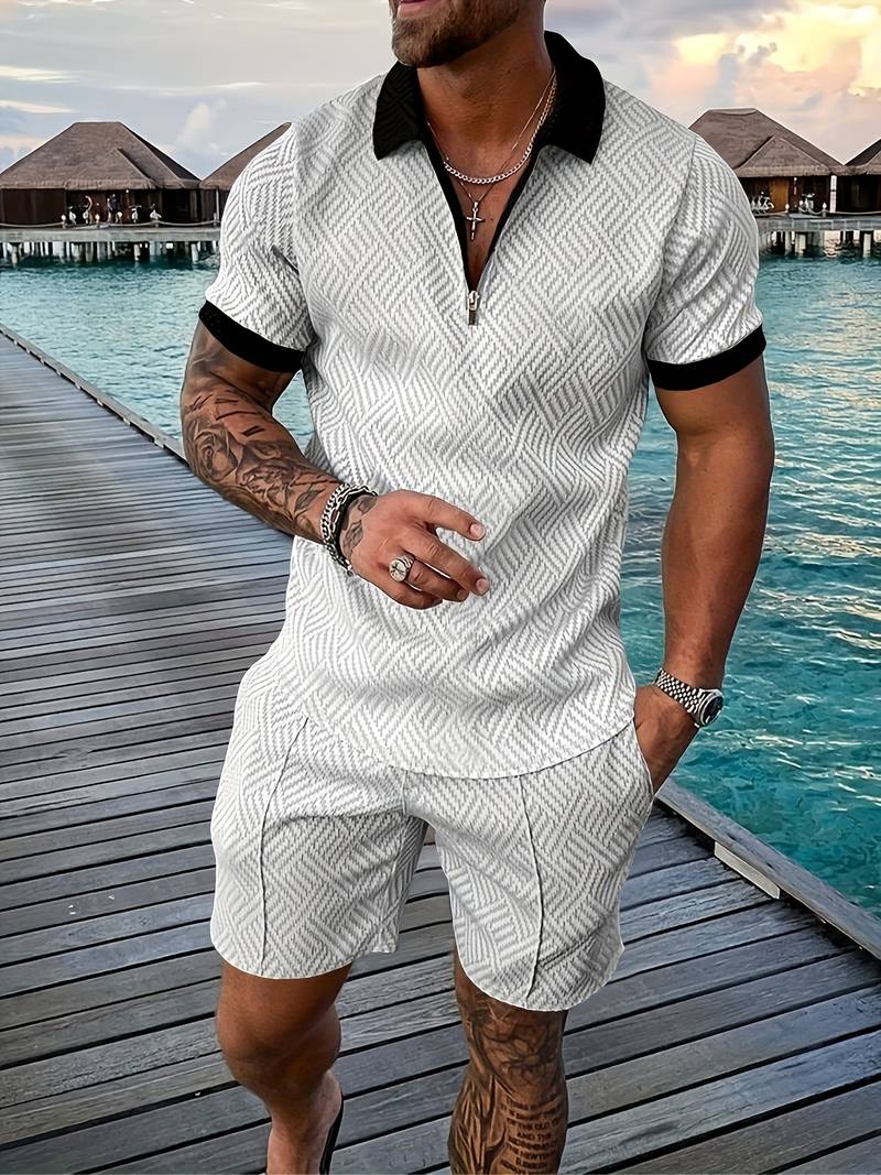 Theodore - Conjunto de 2 piezas para hombres, confort casual