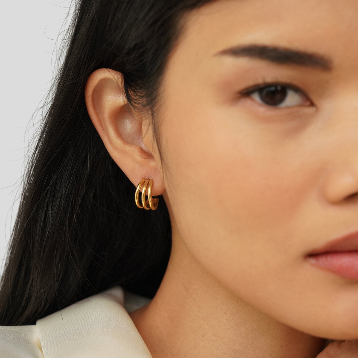 Anaya – Aros dorados triples