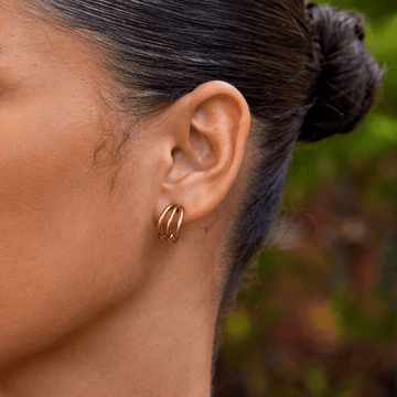 Anaya – Aros dorados triples