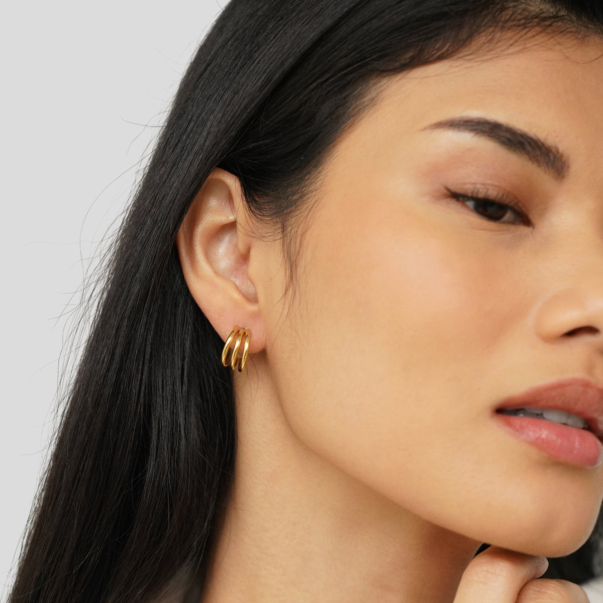 Anaya – Aros dorados triples