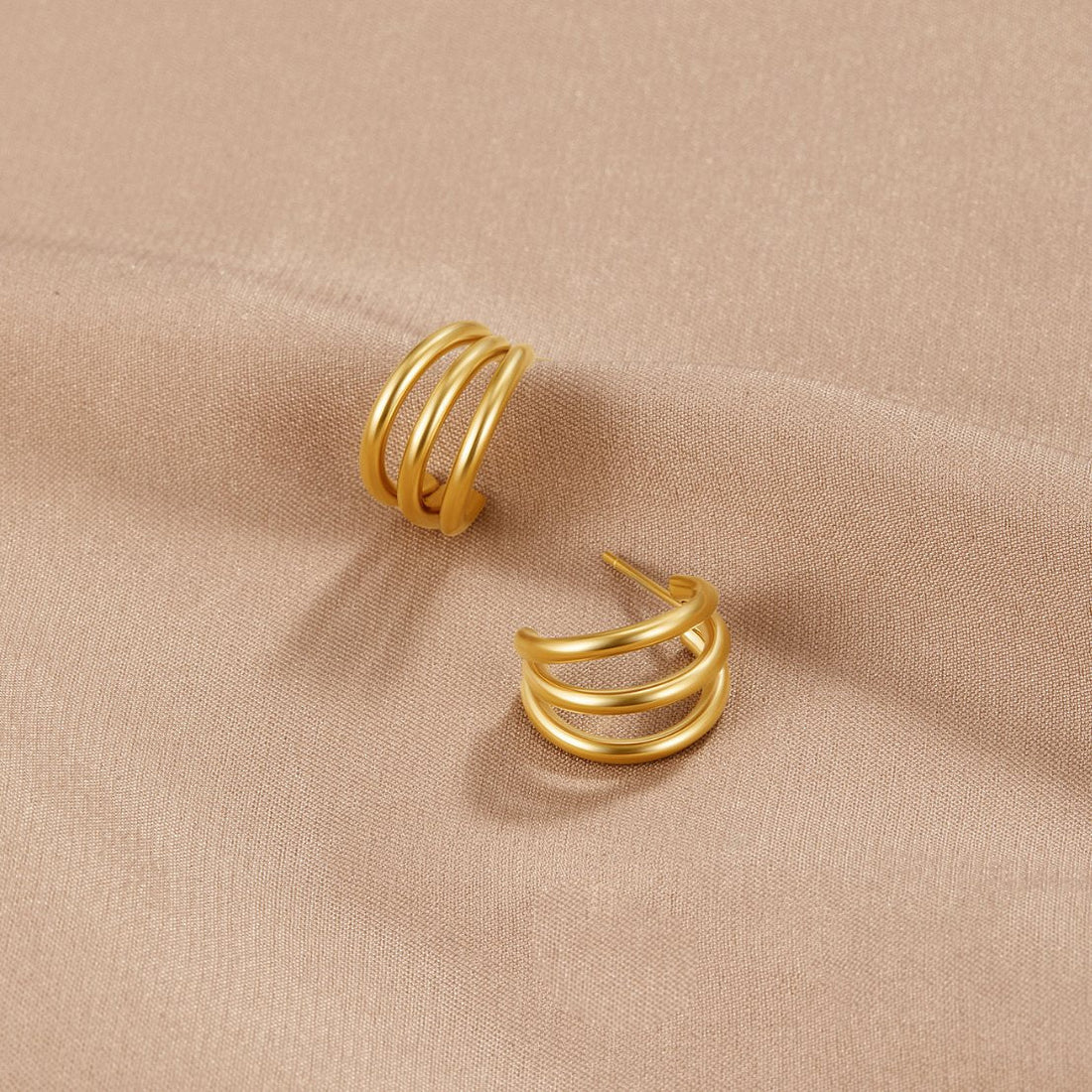 Anaya – Aros dorados triples