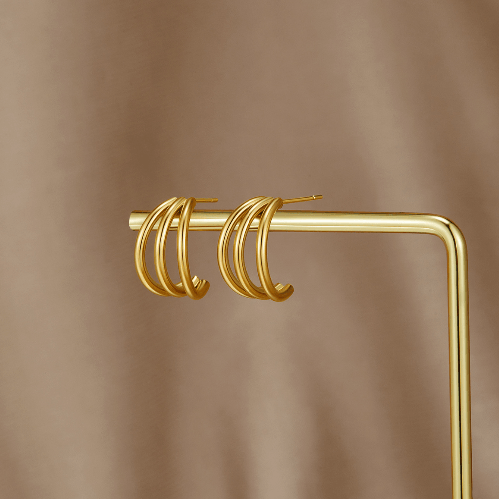 Anaya – Aros dorados triples