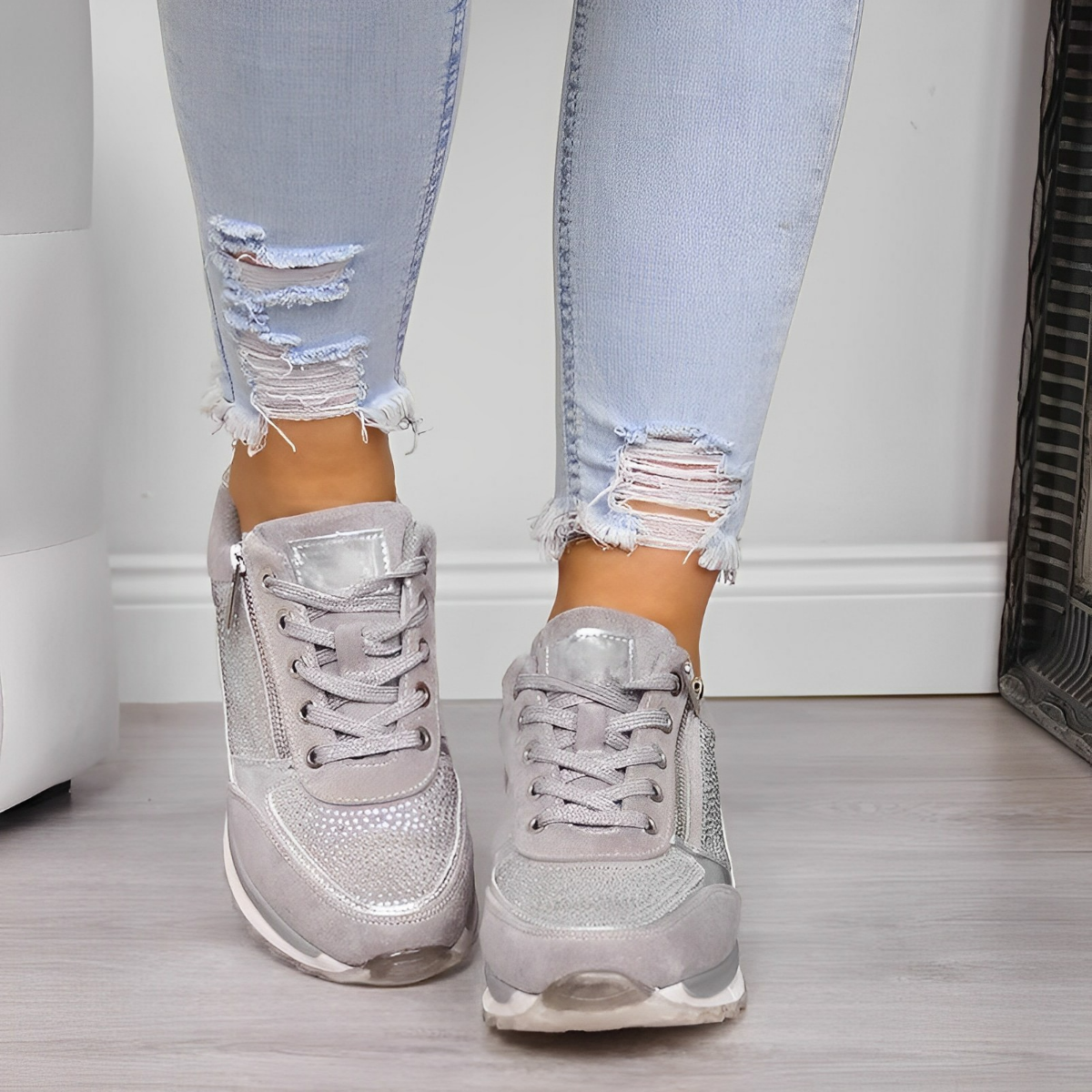 Pro Shoes – Zapatillas para mujer con cremallera - Diseño de soporte para uso diario