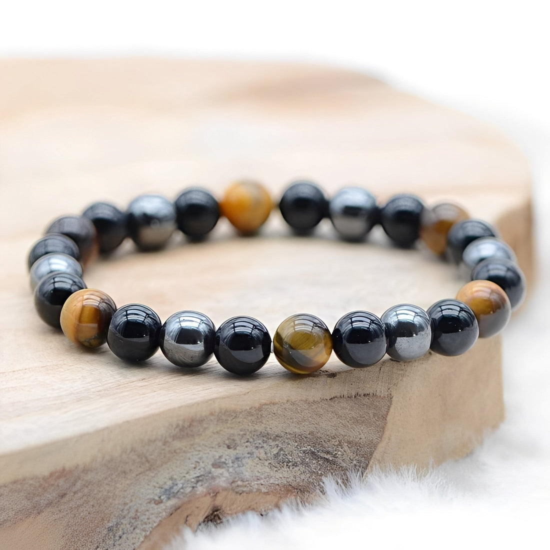 Kiarra – Pulsera de triple protección con piedras naturales