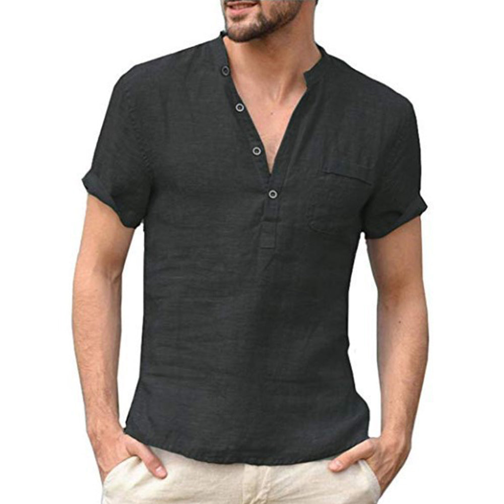 Korbin - Camisa Casual de Manga Corta para Hombre