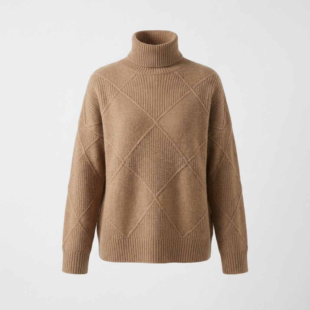 Camille - Suéter con cuello alto elegante y abrigado