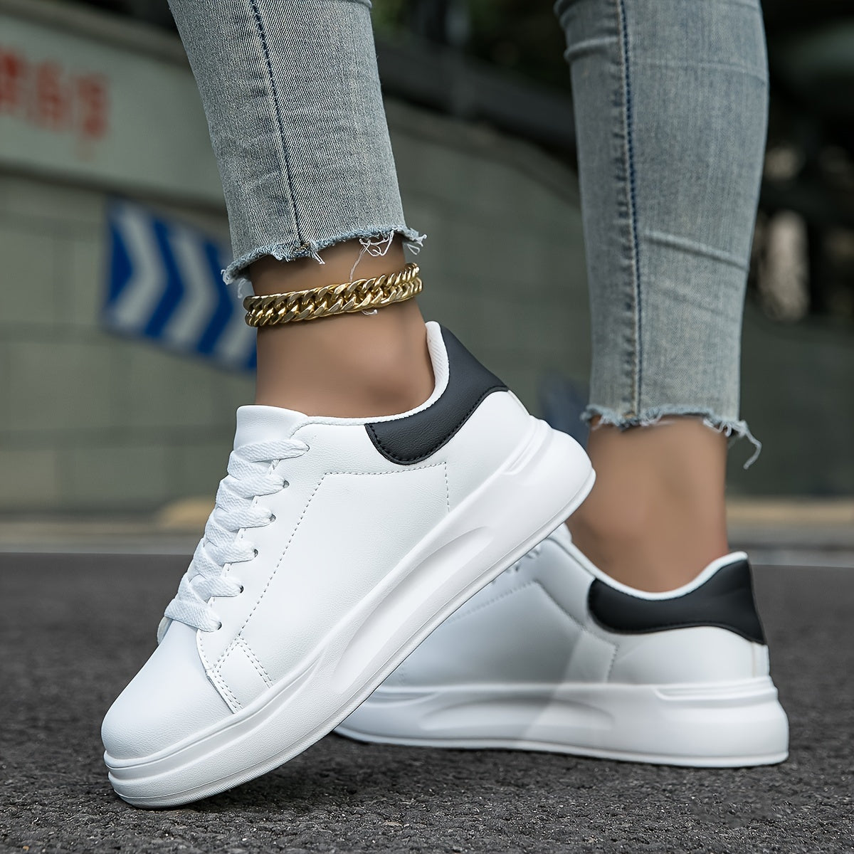 Layla - Zapatillas blancas para mujer para un estilo diario