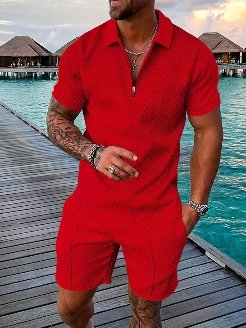 Theodore - Conjunto de 2 piezas para hombres, confort casual