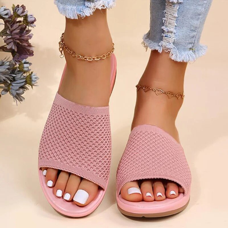 Wendy - Sandalias pantuflas cómodas para interior y exterior