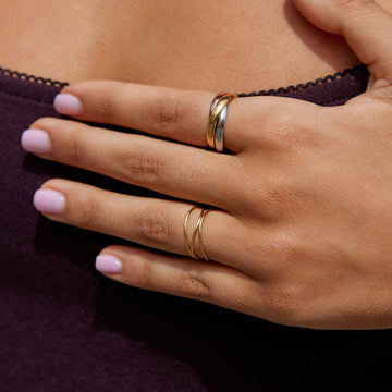 Elena – Anillo triple sofisticado en tres colores