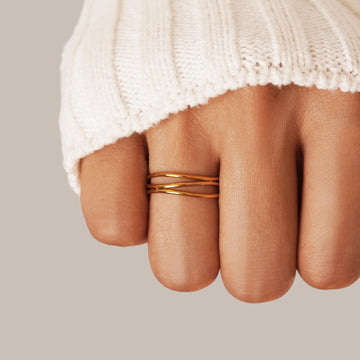 Chris – Anillo dorado bucle infinito