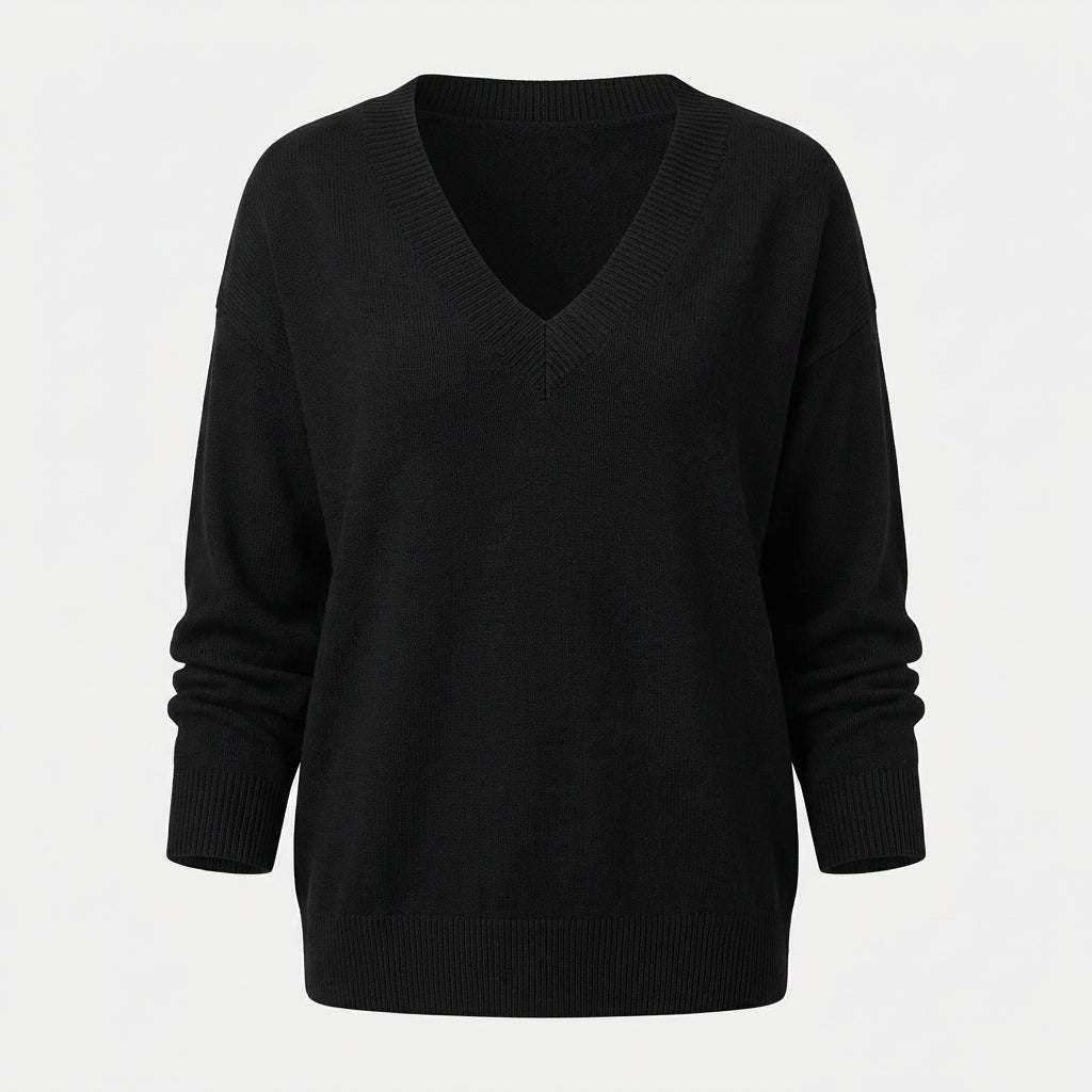 Herbst - Jersey sofisticado y cálido con cuello en V