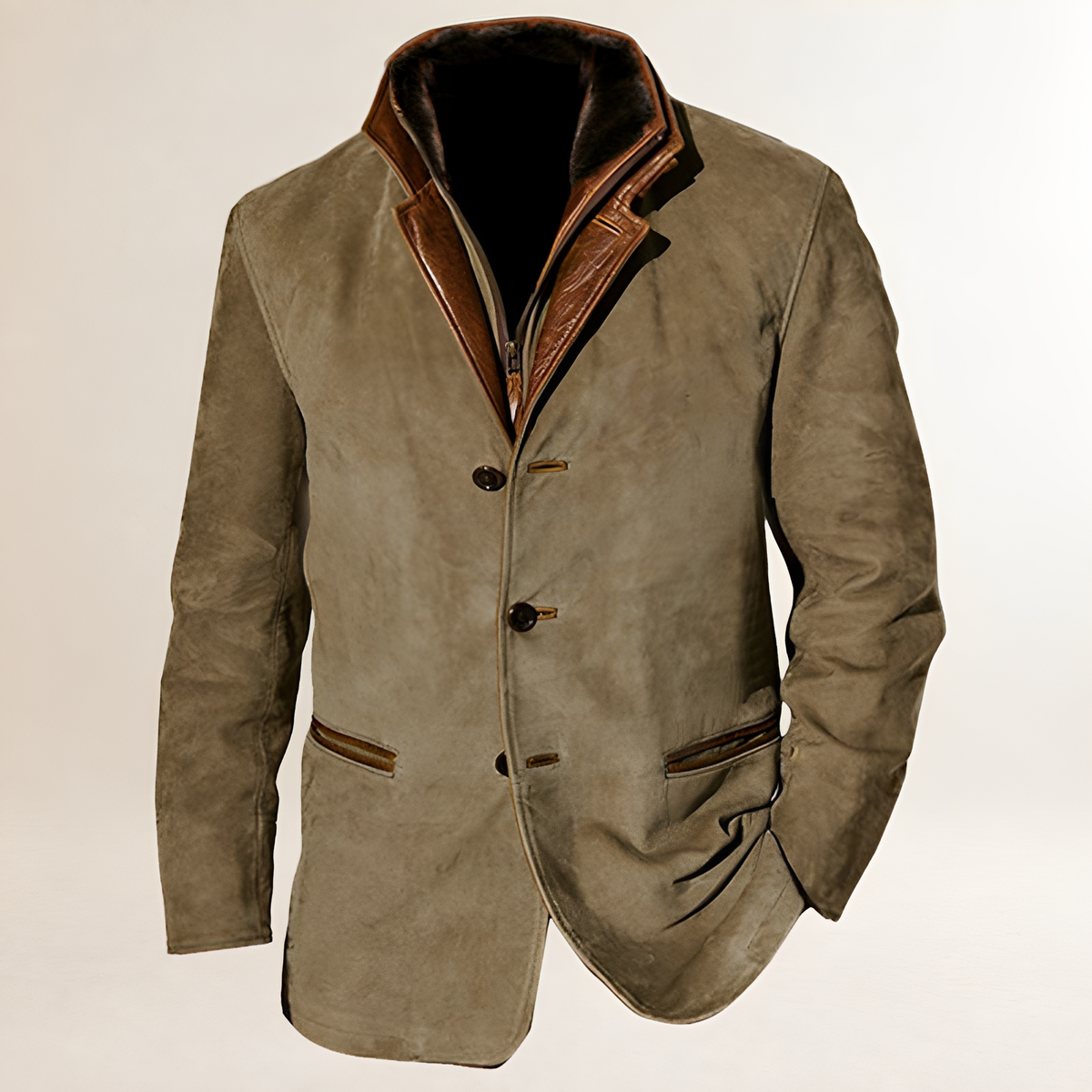 Blazer para mujer de corte regular, doble botonadura y cuello clásico