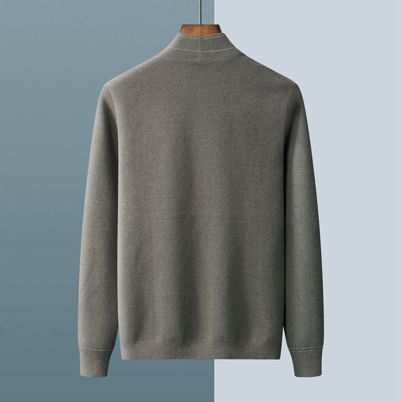 Cárdigan para hombre con botones y costuras en contraste - corte regular