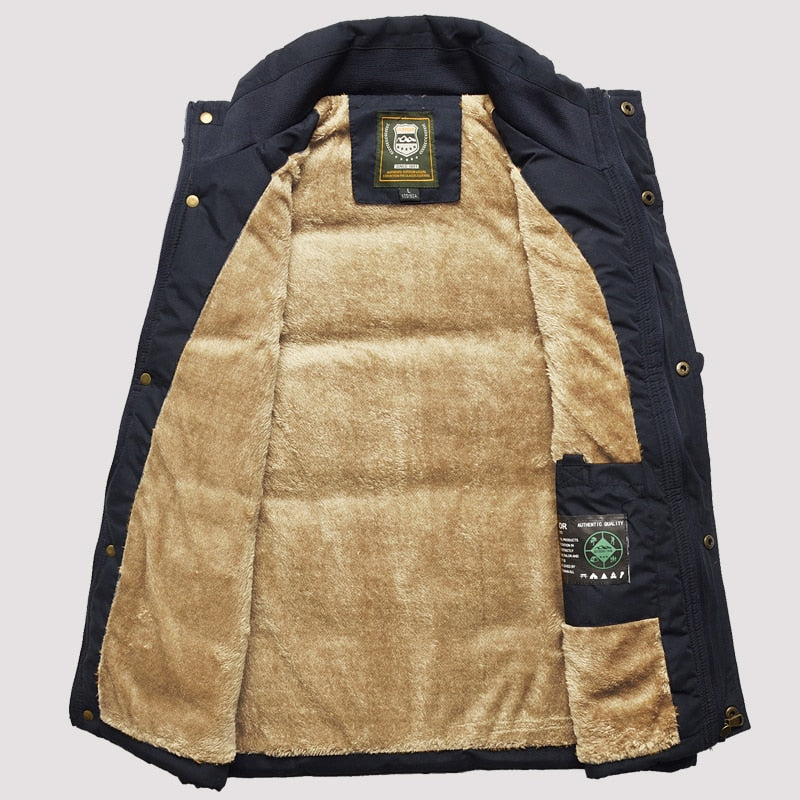 Chaleco acolchado para hombre con cuello alto y bolsillos