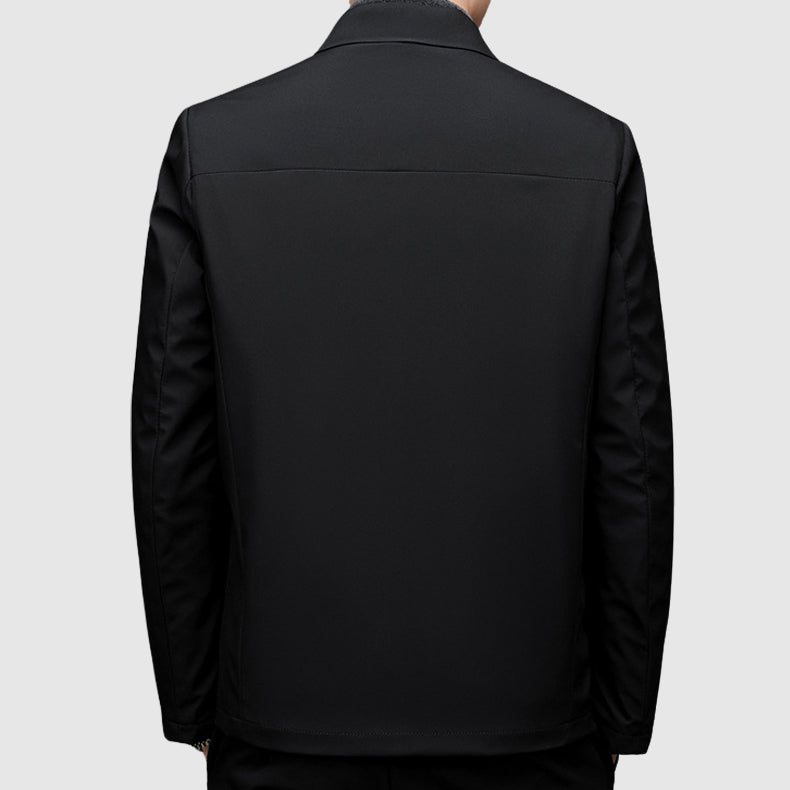 Chaqueta casual para hombre con cierre de cremallera y cuello polo - corte regular