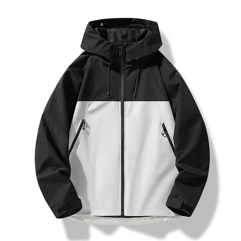 Chaqueta mujer impermeable ligera con capucha y bolsillos con cremallera