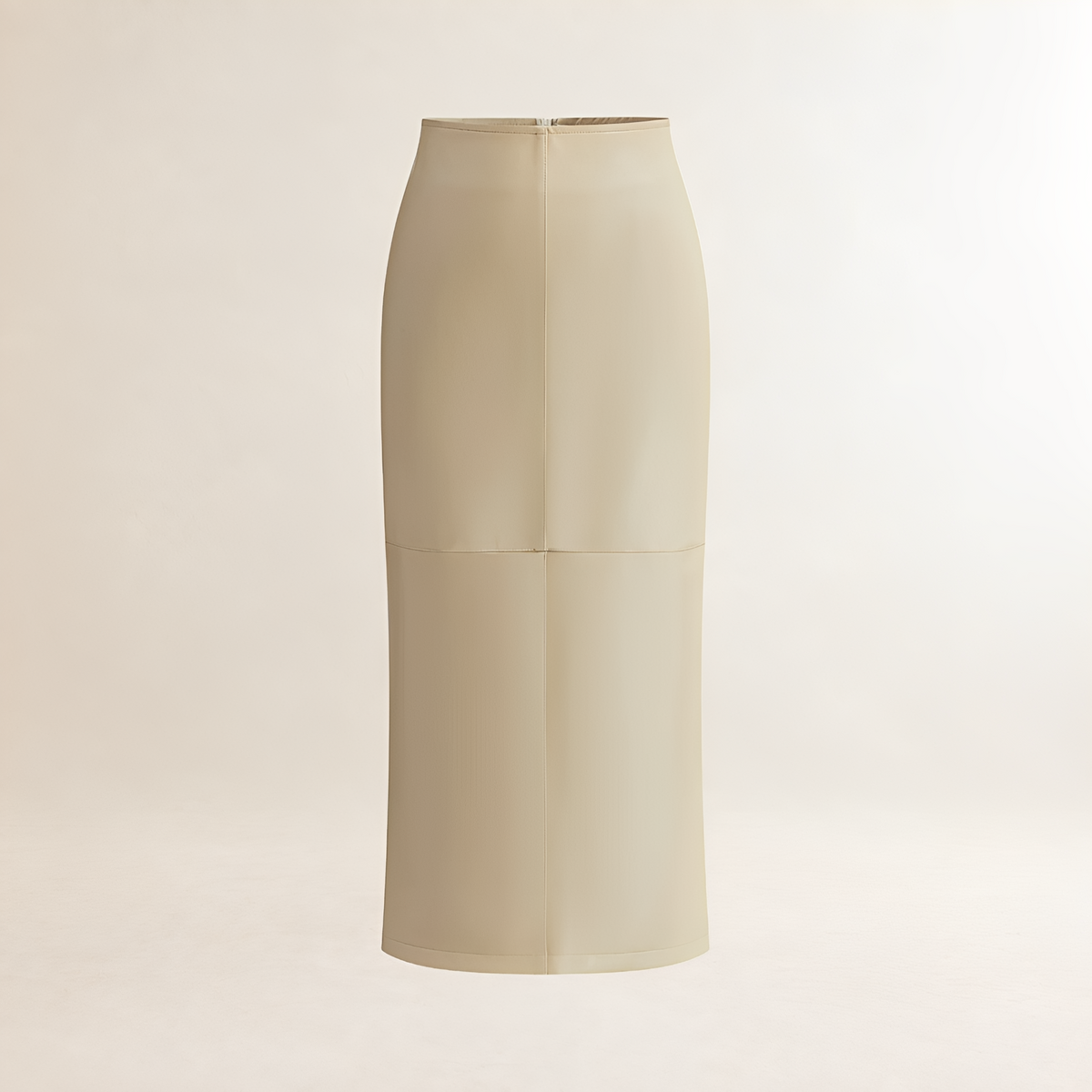 Falda midi mujer ajustada de talle alto con paneles