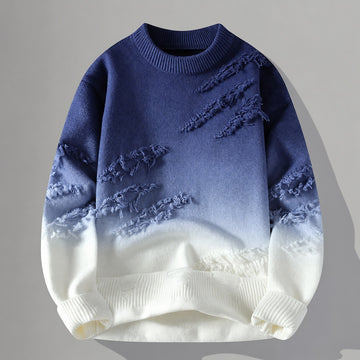 Jersey con efecto desgastado y frayed en los bordes para hombre