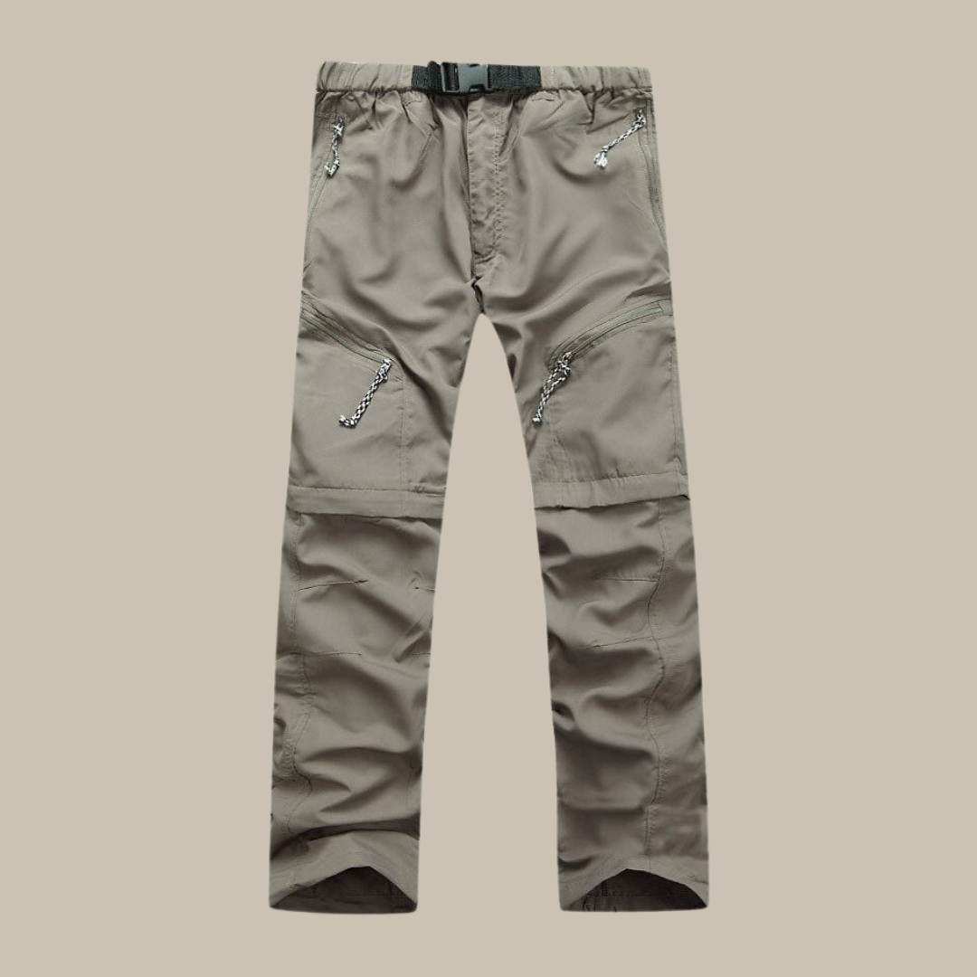 Pantalones convertibles para mujer - Piernas con cremallera desmontables, cintura elástica, ligero