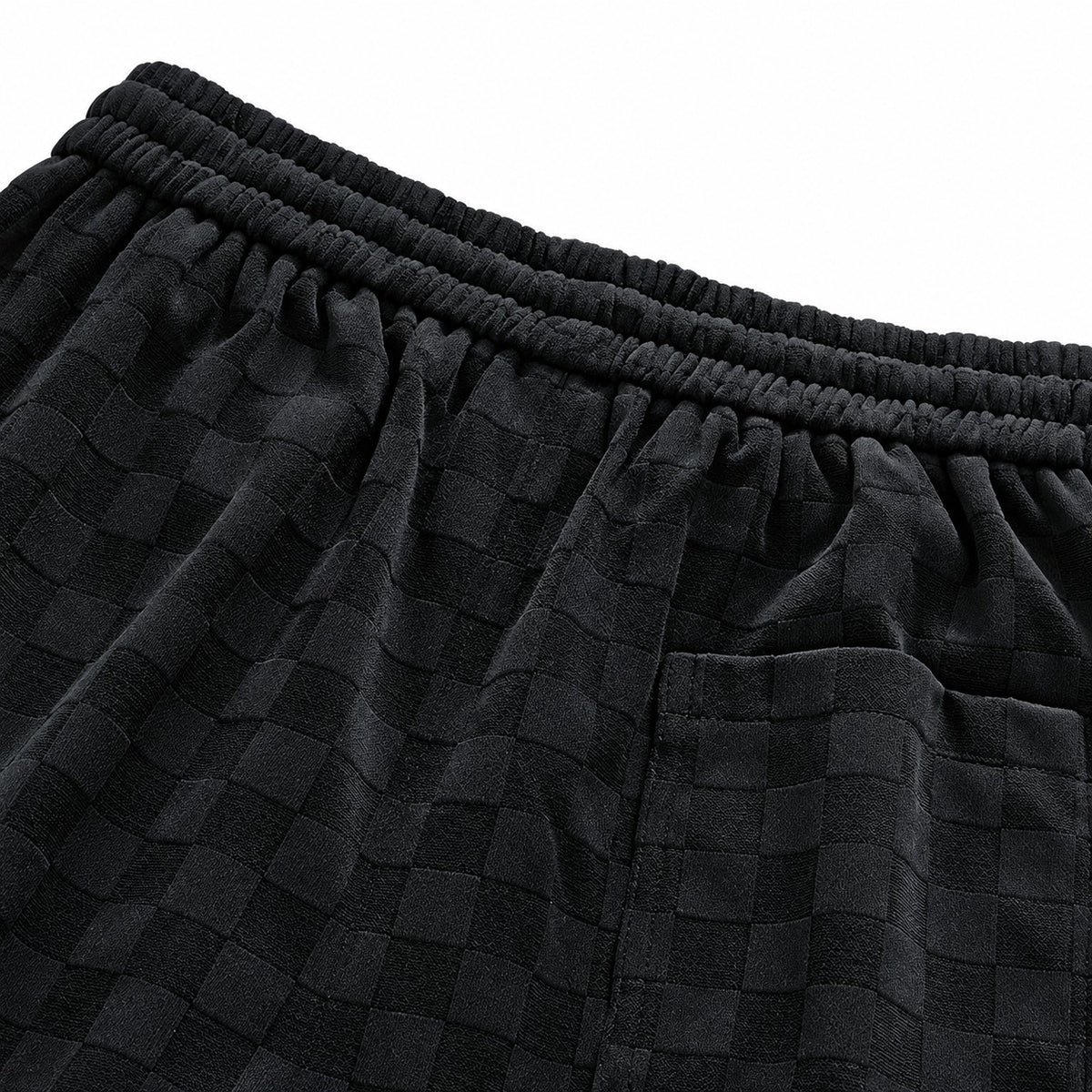 Pantalones deportivos para hombre con patrón de cuadros cintura elástica corte recto