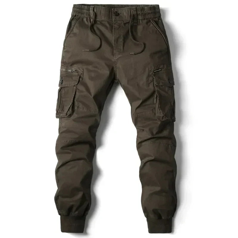 Pantalones joggers cargo para hombre con diseño táctico y cintura elástica