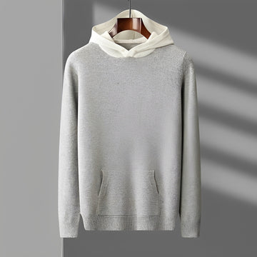 Sudadera con capucha para hombre con botones y cuello contrastado corte regular