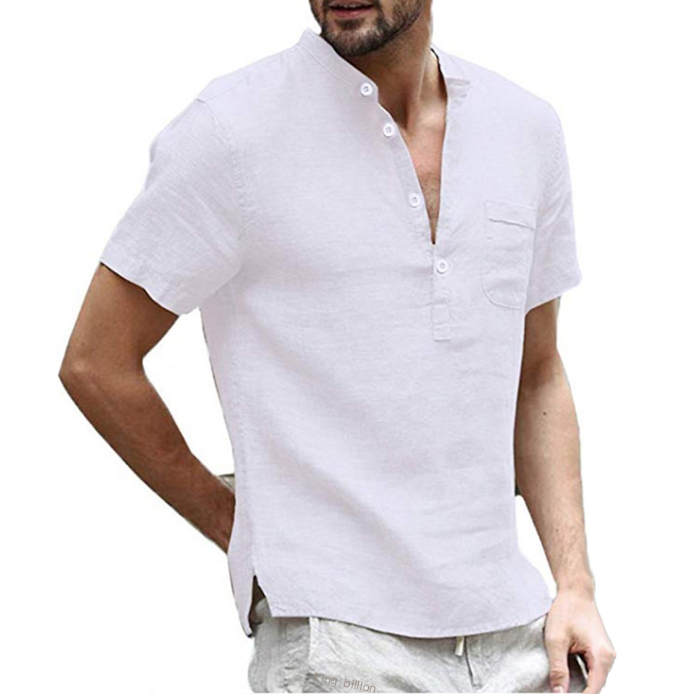 Korbin - Camisa Casual de Manga Corta para Hombre