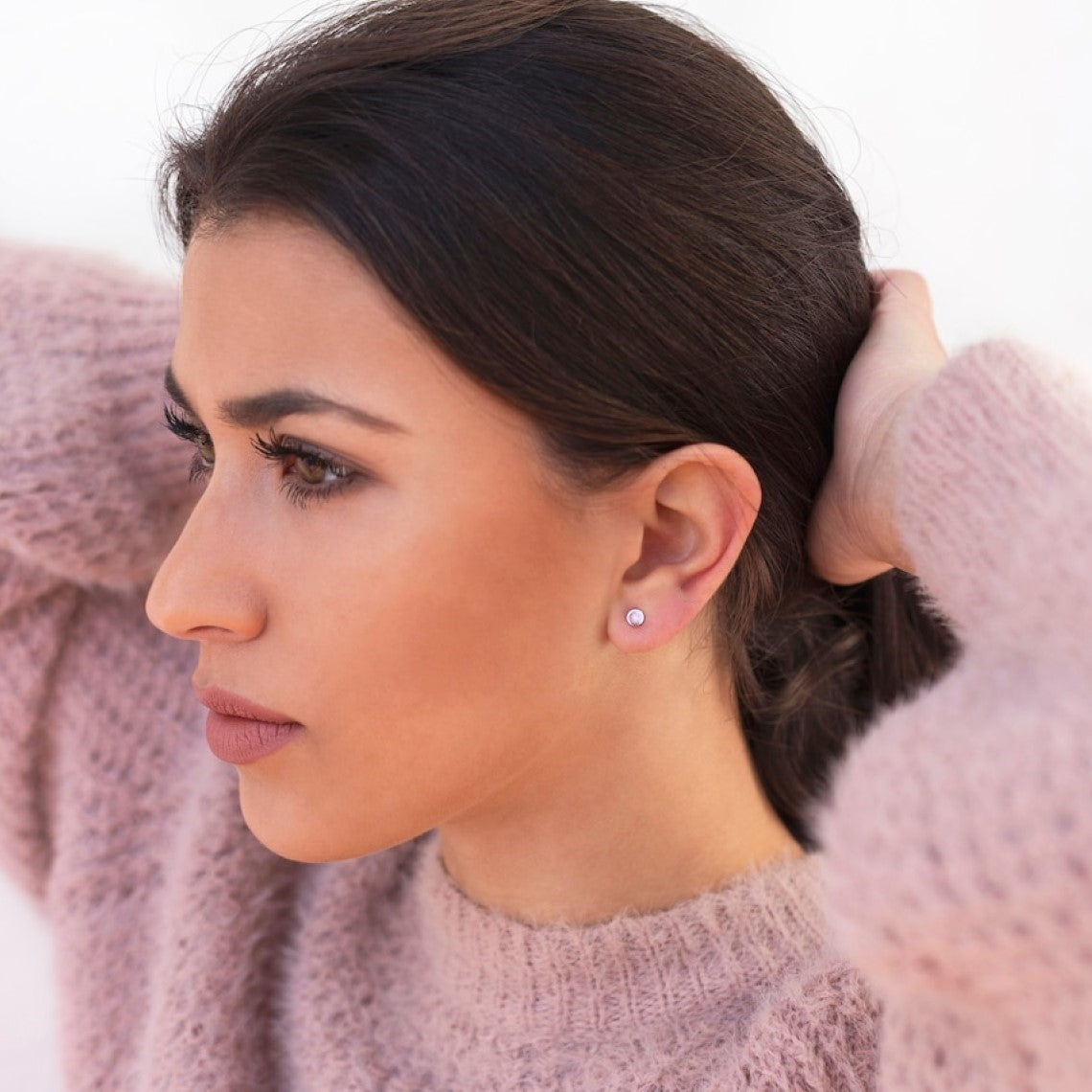Pequeño Punto Circular - Aretes Minimalistas