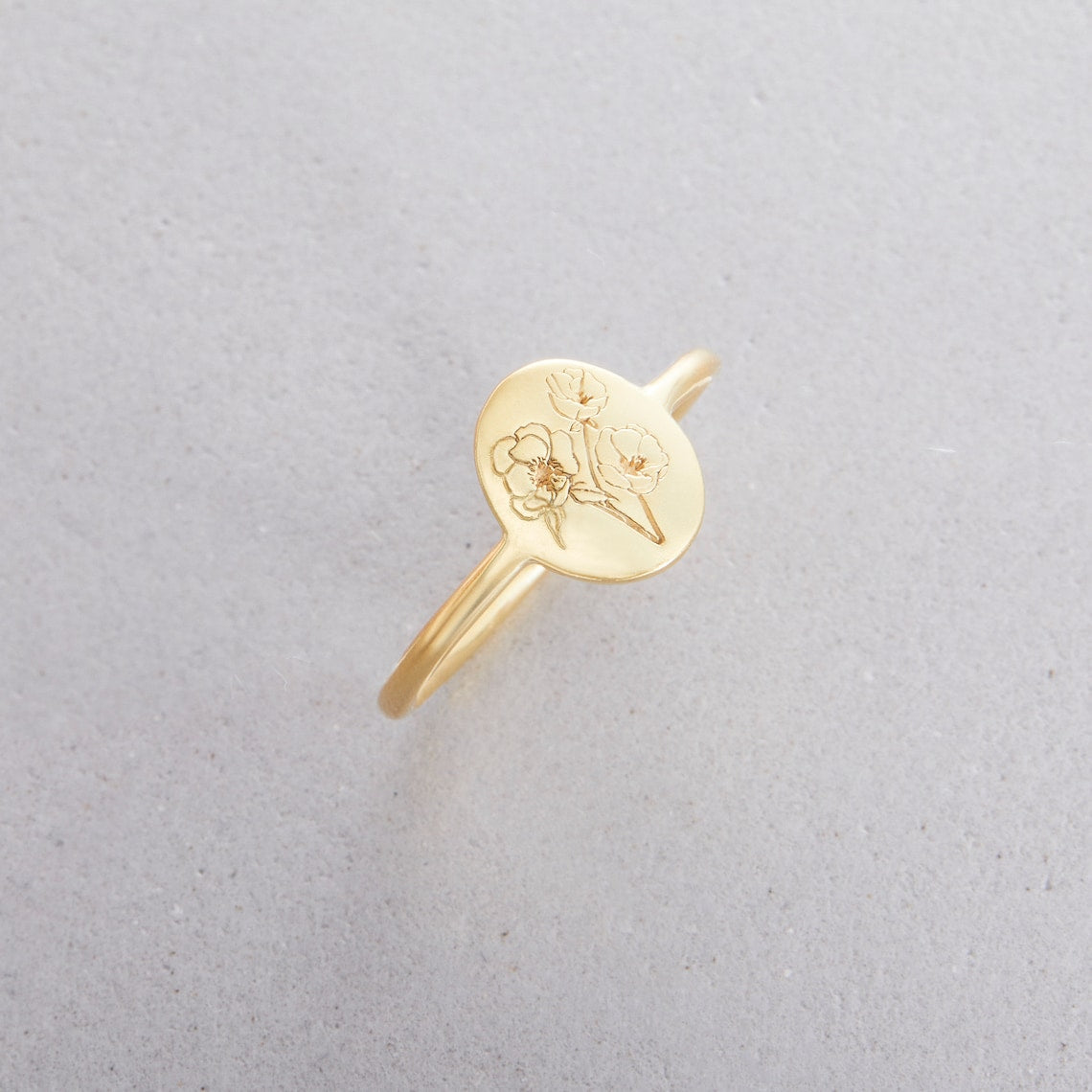 Anillo flor de nacimiento - Anillo personalizado y delicado
