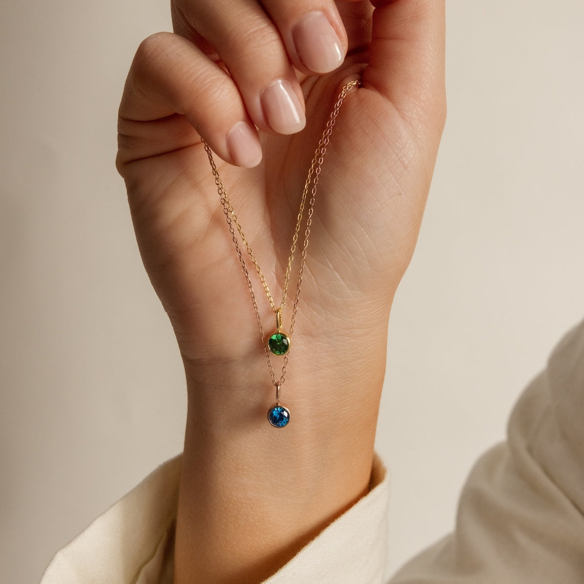 Collar de piedra del mes - Collar de gemas
