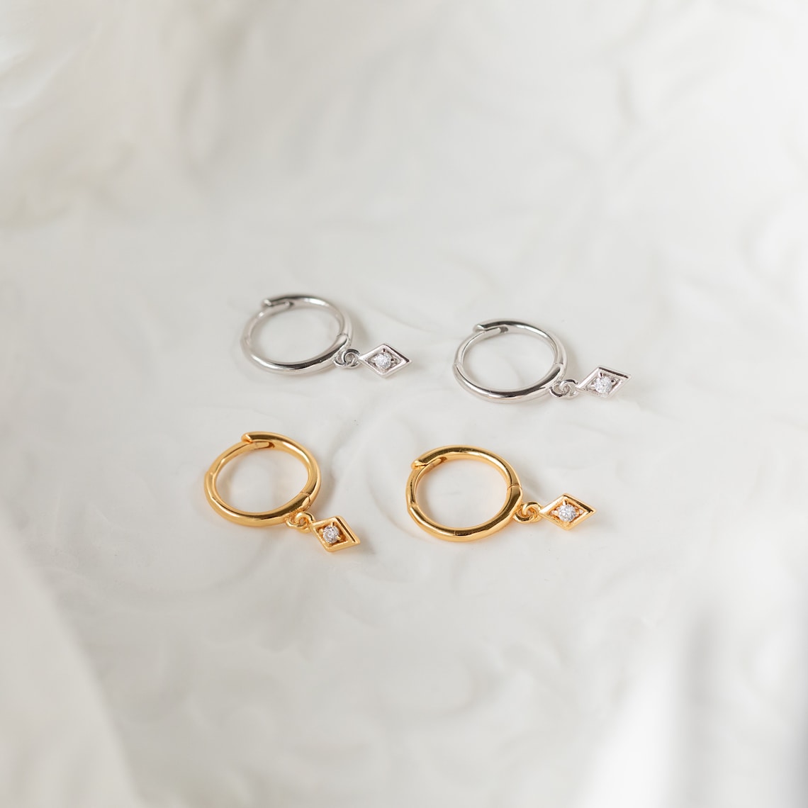 Pendientes Colgantes - Pendientes Elegantes de Diamantes