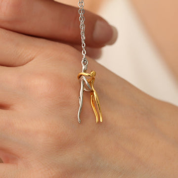 Colgante Love Hug - Collar de pareja con abrazo