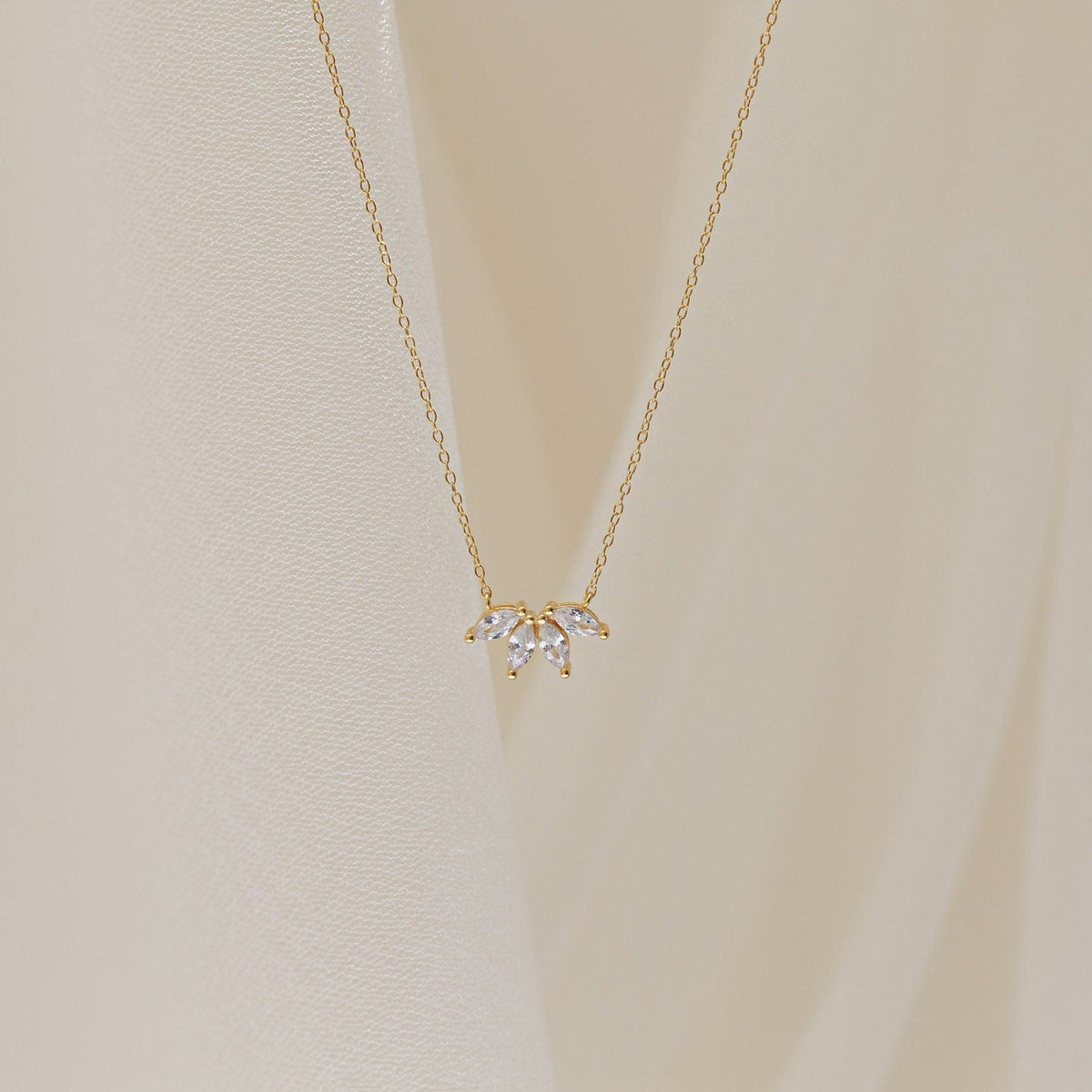 Collar de diamante marquesa - Incrustación de piedra marquesa
