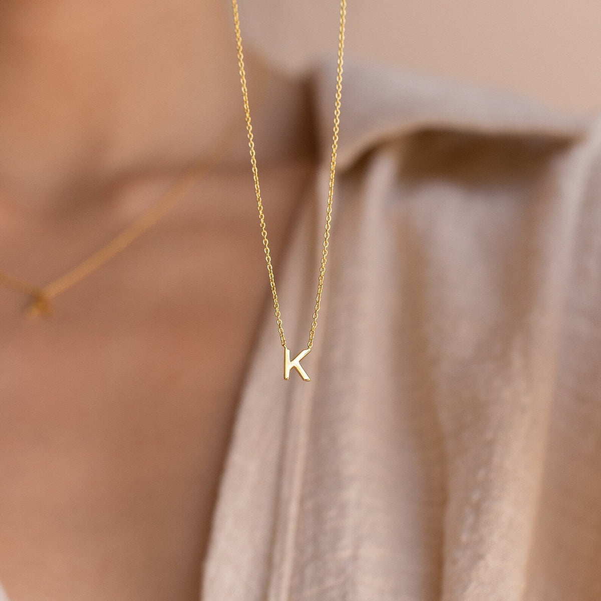 Collar delicado con iniciales - Collar elegante con letras