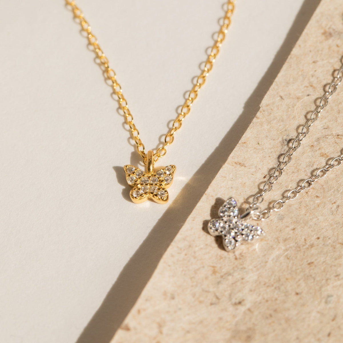 Mandy – Collar mariposa Pavé