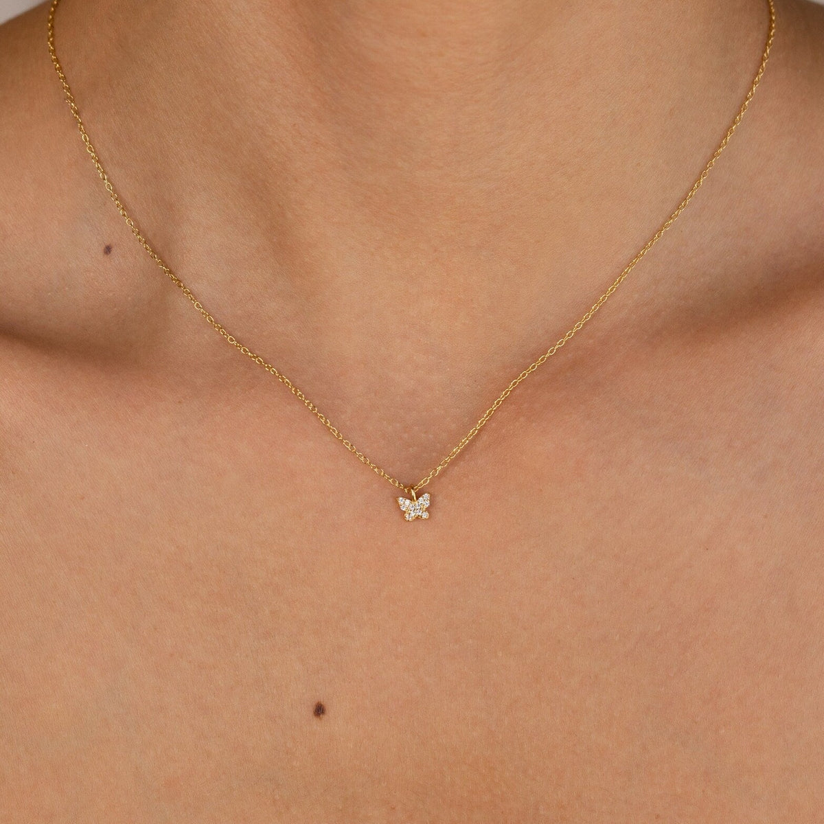 Mandy – Collar mariposa Pavé