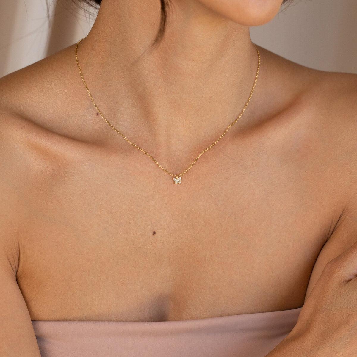 Mandy – Collar mariposa Pavé