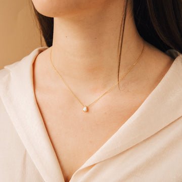 Perla de diamante - Collar de diamante con forma de lágrima
