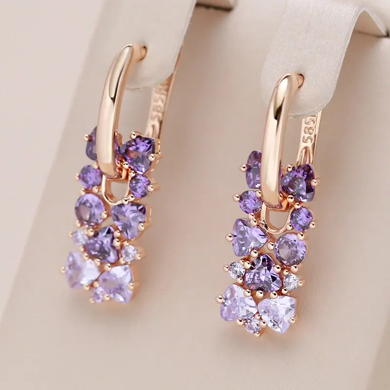 Leah - Pendientes refinados en lila