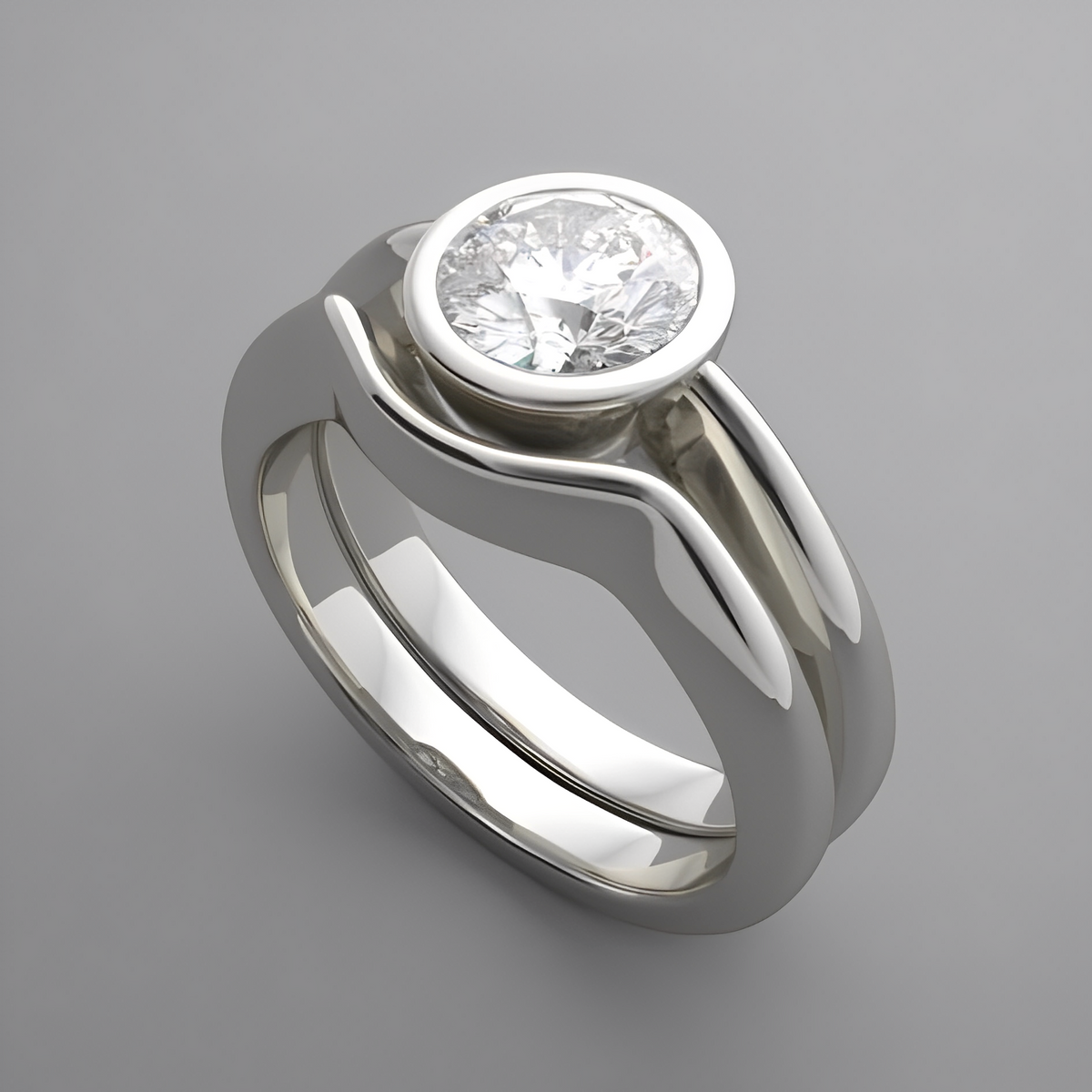 Aria – Anillo vintage con detalle blanco redondo
