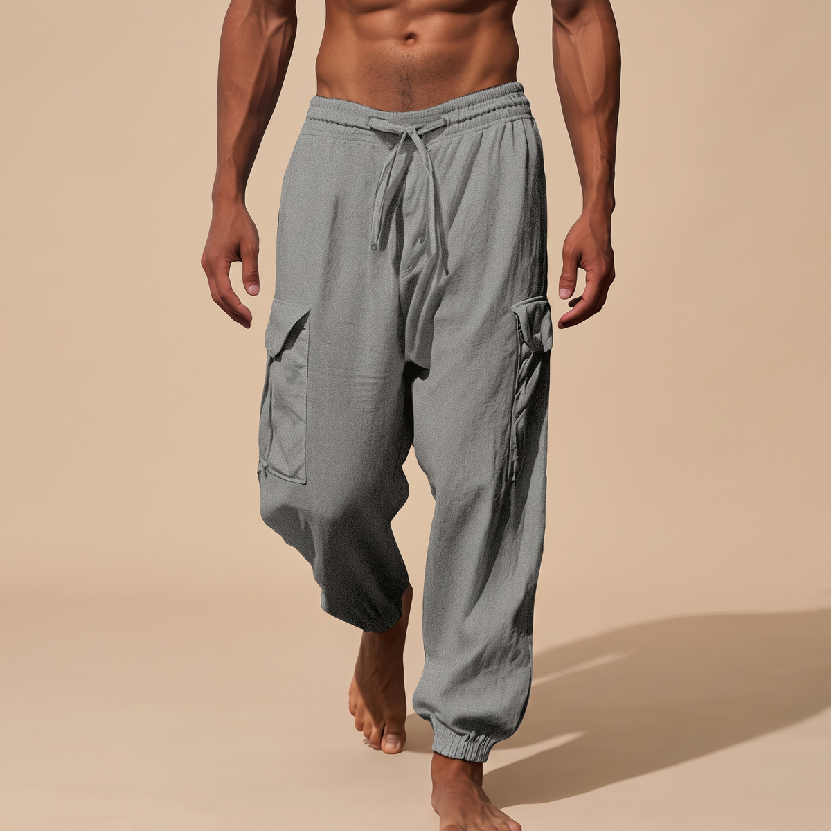 Rodgers - Pantalones Cómodos Sueltos con Bolsillos