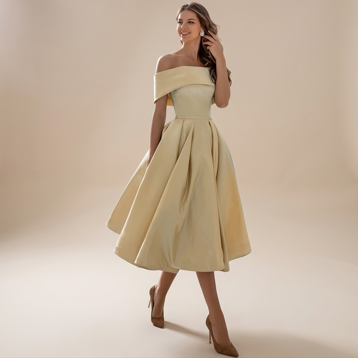 Erika - Vestido elegante de un solo hombro