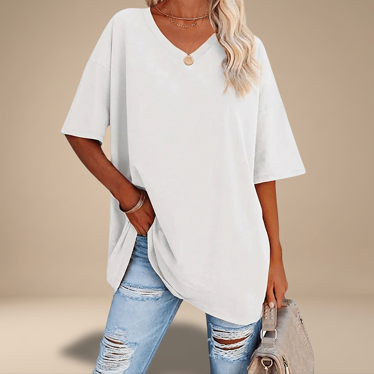 Alissa - Camiseta Casual de Gran Tamaño