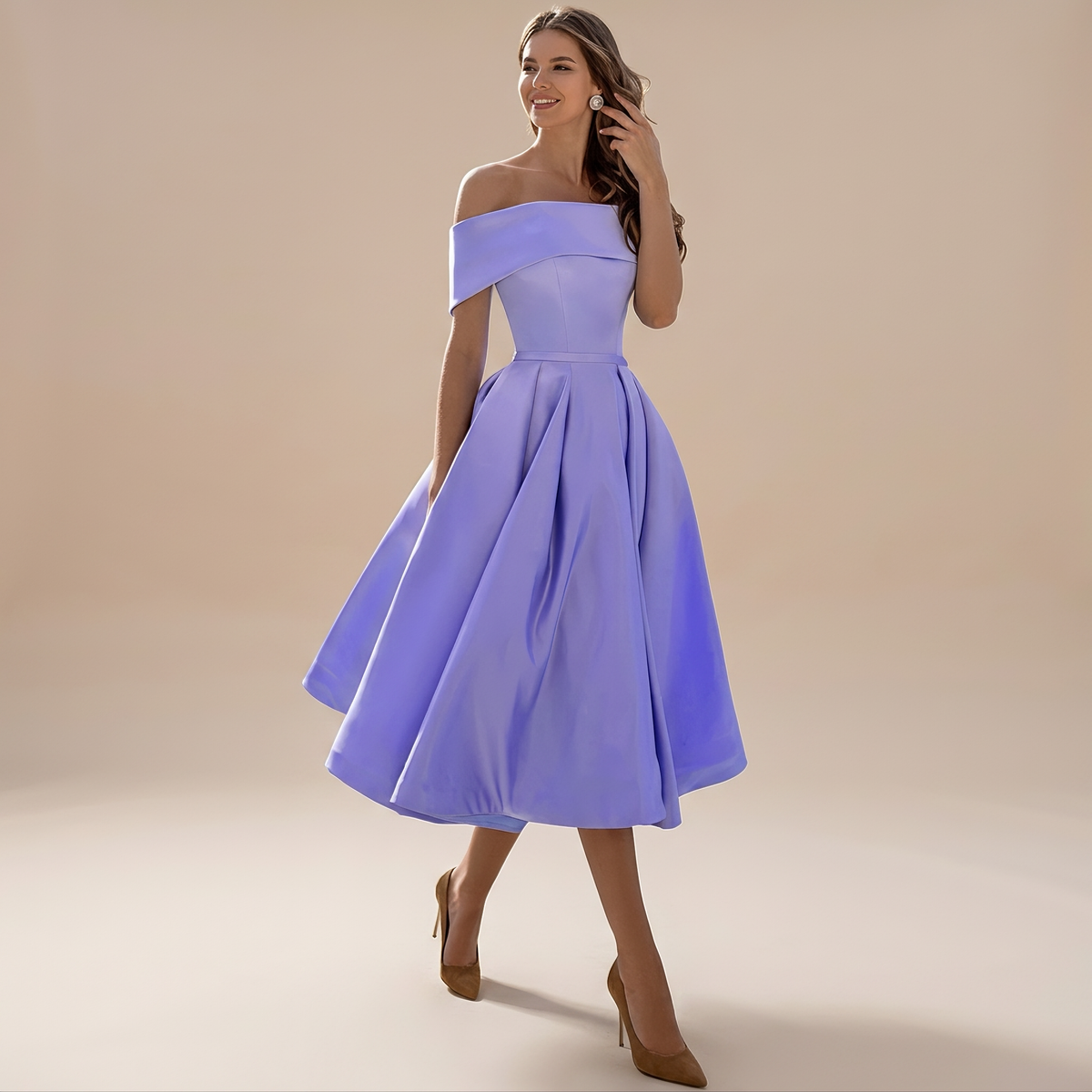Erika - Vestido elegante de un solo hombro