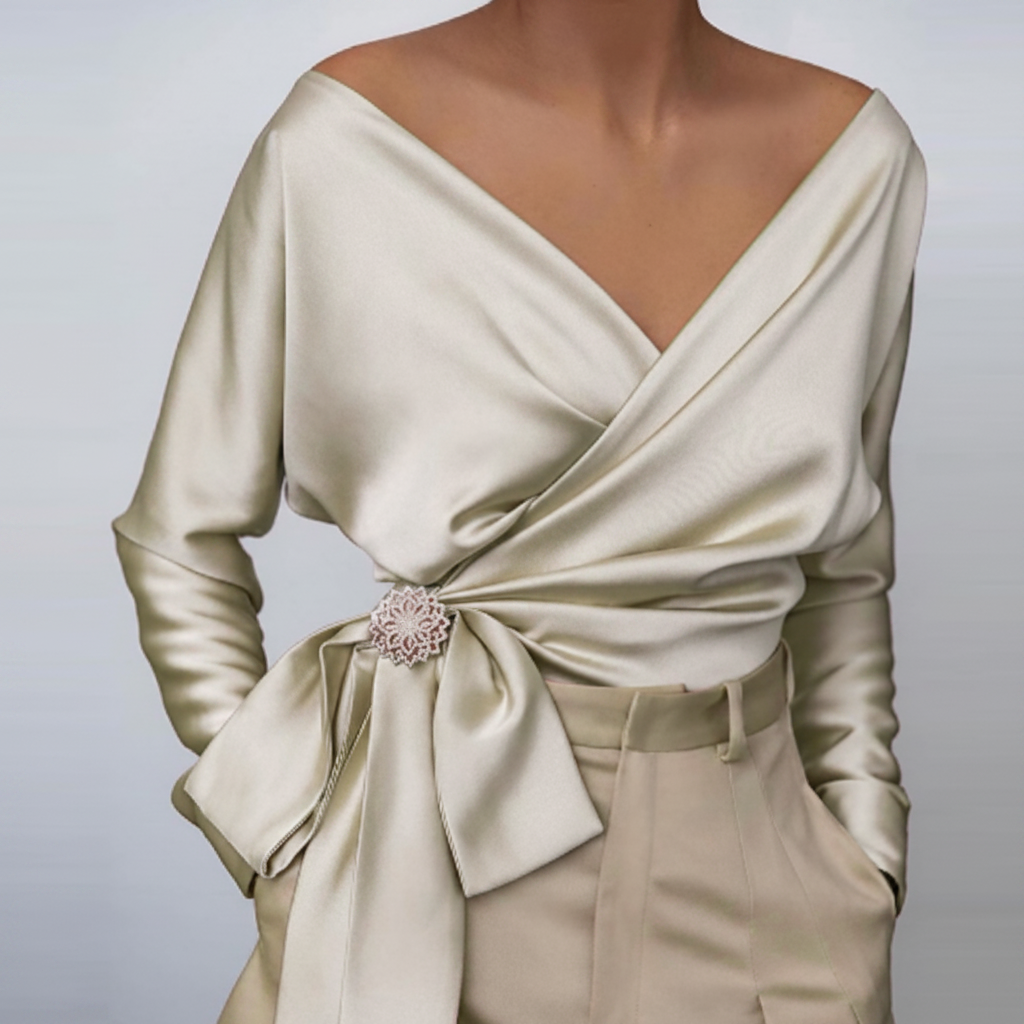 Davina - Blusa Elegante de Tela Suave para Mujer