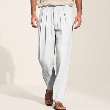 Randall - Pantalones Anchos Plisados Casuales